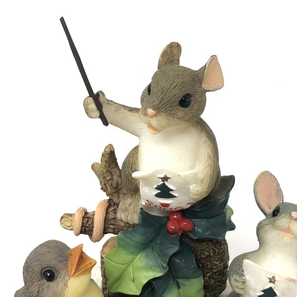 Fitz and Floyd Charming Tails Candletoppers #2002 Everybody Sing w/ Original Box - Picture 6 of 13